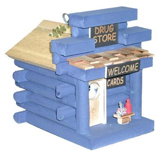 Drugstore Log Cabin Birdhouse