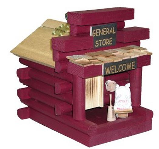 General Store Log Cabin Bird Feeder