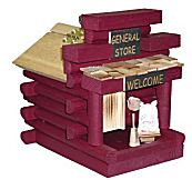 General Store Log Cabin Bird Feeder