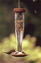 Floral Enameled Hummingbird Feeder